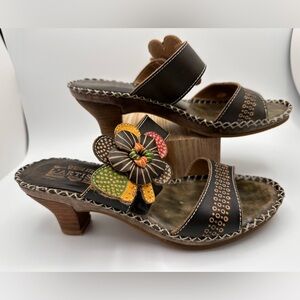 Spring Step L’Artiste Women’s Oceanside Leather Sandals Size 38/7.5